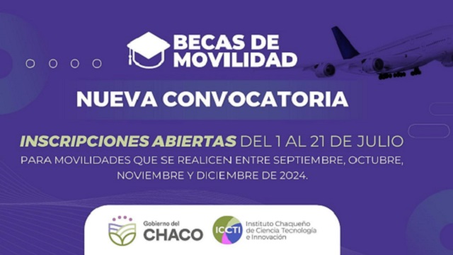 El Gobierno del Chaco abrió un nuevo llamado de Becas de Movilidad para investigadores y emprendedores