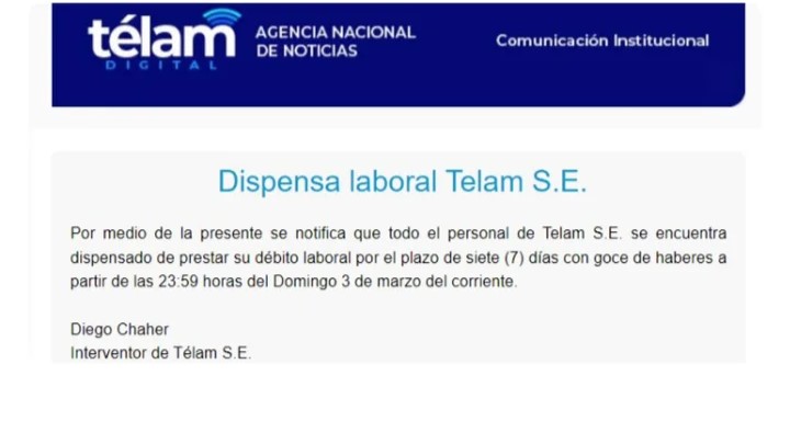 El Gobierno avanzó con el cierre de Télam: vallado, licencias y suspensión de la web
