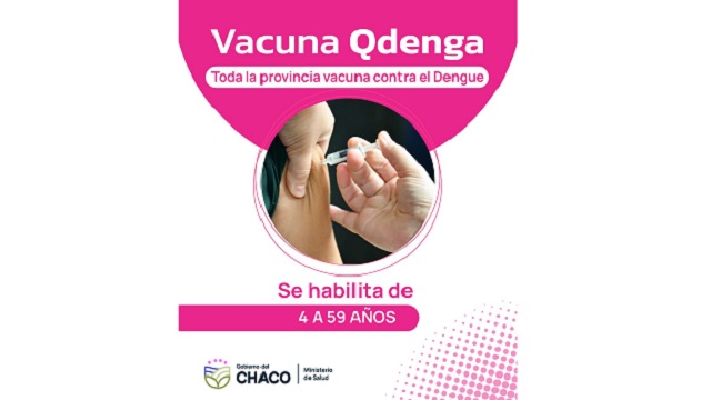 Chaco ampl&iacute;a la vacunaci&oacute;n contra el Dengue: Qdenga ya est&aacute; disponible desde los 4 a&ntilde;os  