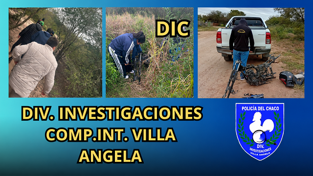 Villa Ángela: Recuperan una motocicleta robada y esclarecieron el hecho
