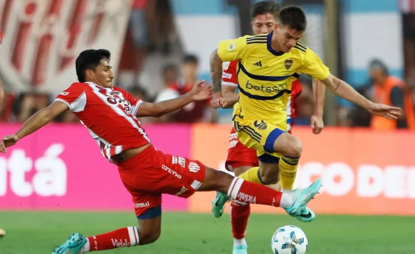 Unión golpeó en el final y derrotó 1-0 a Boca en el peor partido de la era Martínez