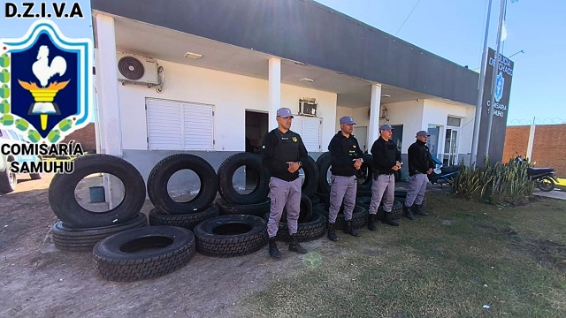 Golpe al contrabando en Chaco: incautan neum&aacute;ticos chinos por $5 millones en Ruta 13