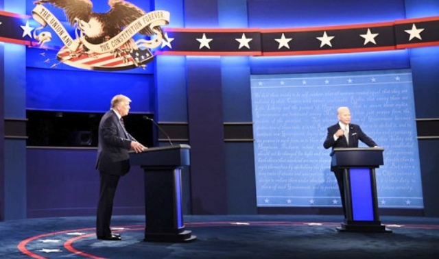 Entre gritos y mucha tensión, Trump y Biden se mostraron los dientes en el primer debate presidencial