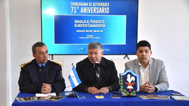 El Ministro de seguridad y el jefe de la Policía presentaron el cronograma de actividades para el 71º Aniversario de la Policía del Chaco 