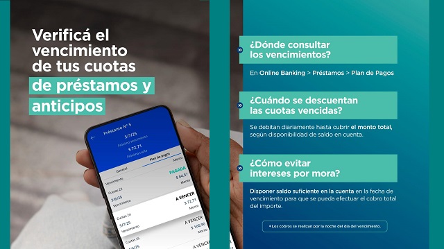 Nuevo Banco del Chaco: Descuentos de cuotas por préstamos y anticipos tomados oportunamente 