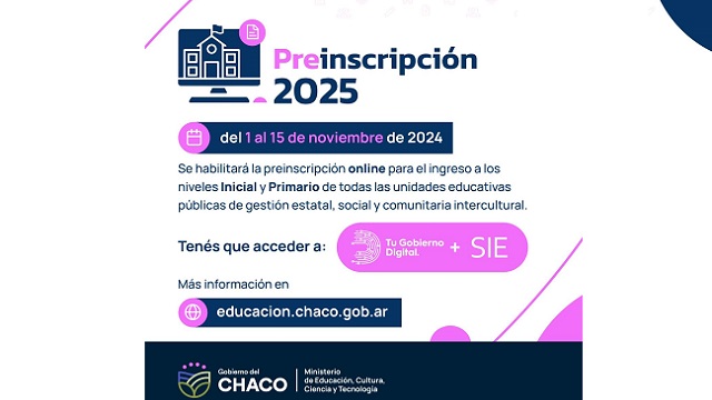 Este viernes se habilita la preinscripción online a Escuelas Primarias y Jardines de Infantes 