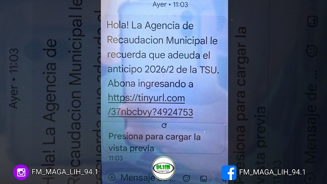 La Municipalidad de Villa &Aacute;ngela advierte sobre intentos de estafas y llama a la responsabilidad ciudadana