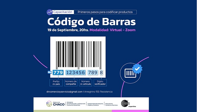 Producción: Convocan a empresas chaqueñas a participar de una capacitación introductoria para la obtención del código de barras