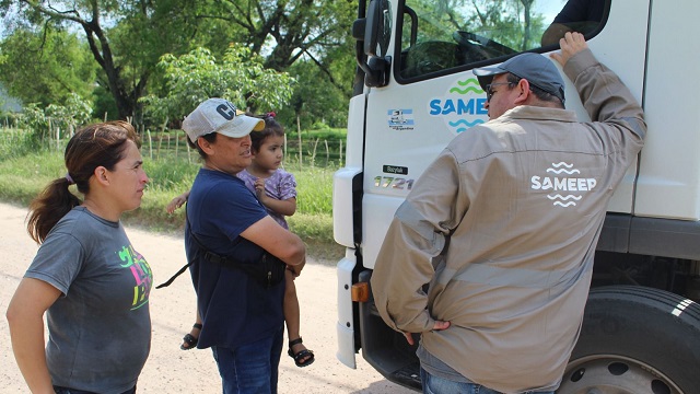 Sameep realiz&oacute; nuevos operativos de asistencia de agua potable en San Pedro Pescador y Antequeras 