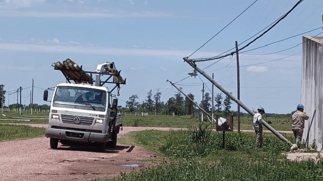 Intenso trabajo de Secheep tras el temporal en Hermoso Campo 