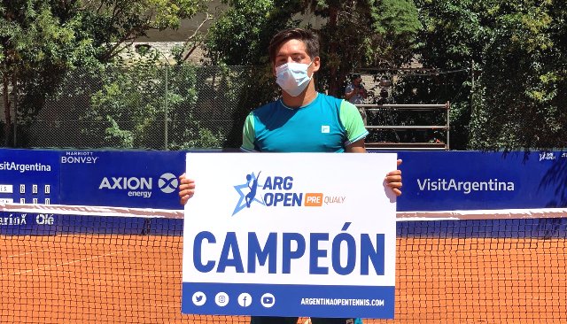 Sebastián Báez el tenista con raíces villangelenses se corono Campeón del Argentina Open Pre-Qualy (video)