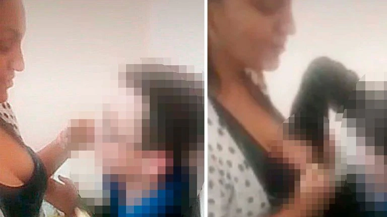 La portera de un colegio se filmó abusando de un alumno