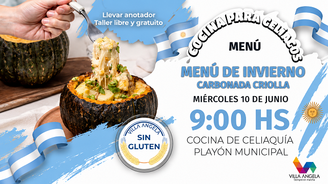 Villa Ángela: Nuevo taller de cocina para Celíacos con menú de invierno