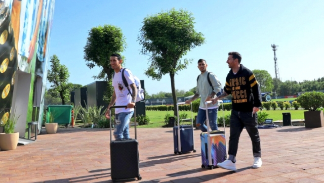 Messi llegó al país para sumarse a la Selección Argentina