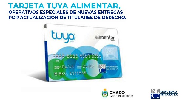 Tarjeta Tuya Alimentar: Este lunes comienza la entrega de 8.024 plásticos nuevos en 43 localidades Chaqueñas  