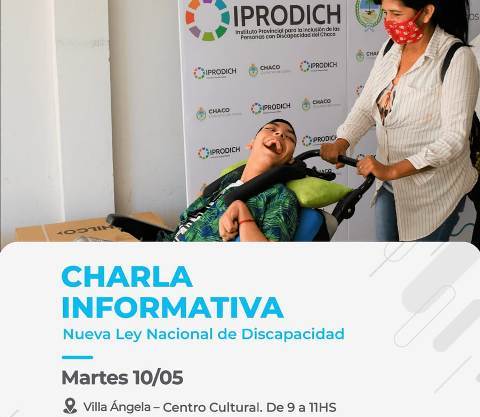 Nueva Ley Nacional de Discapacidad: IPRODICH realizará charlas en Villa Ángela y Charata 