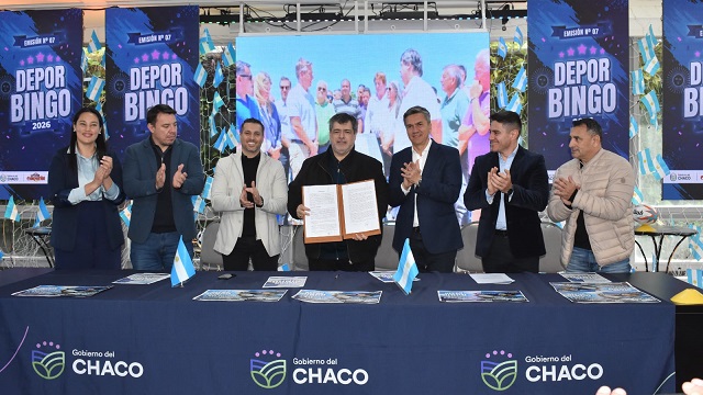Convenio: Provincia y Lotería Chaqueña impulsan nuevas obras en la Liga Chaqueña de Fútbol