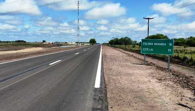 Ruta provincial 13: se habilitan los primeros 18 kilómetros hasta Colonia Baranda
