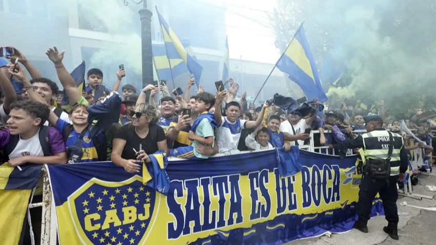 Una multitud recibió a Boca en Salta y Diego Martínez se prepara para su debut