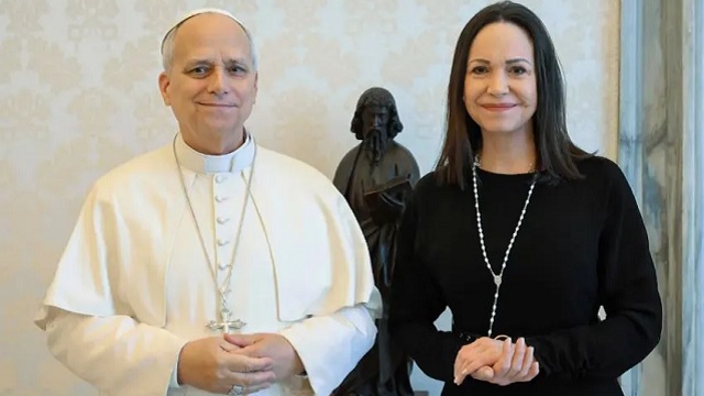El papa Le&oacute;n XIV recibi&oacute; a Mar&iacute;a Corina Machado