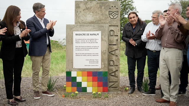 102° ANIVERSARIO DE LA MASACRE DE NAPALPÍ: EL GOBIERNO PROVINCIAL INAUGURÓ UN TÓTEM CONMEMORATIVO Y RATIFICÓ EL COMPROMISO CON LA REPARACIÓN HISTÓRICA