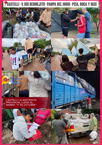 CONTIN&Uacute;A LA ASISTENCIA DEL GOBIERNO PROVINCIAL EN LAS ZONAS AFECTADAS POR LAS LLUVIAS