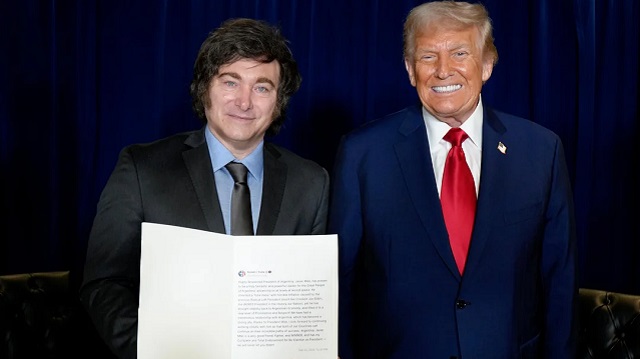 Javier Milei compartió la foto con Trump en las Naciones Unidas