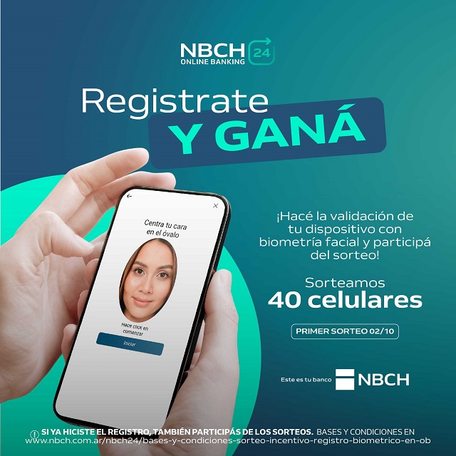 El Nuevo Banco del Chaco premiará a los usuarios y usuarias que hagan el registro biométrico