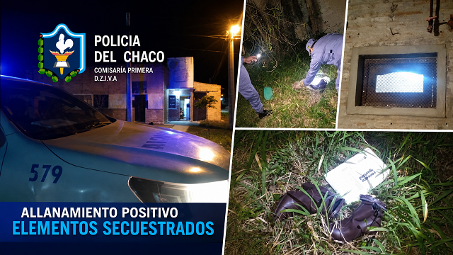 Villa &Aacute;ngela: Comisar&iacute;a Primera esclarece un hecho de robo y recupera parte de los elementos sustra&iacute;dos  