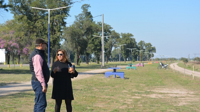 El Intendente Adalberto Papp destacó la colocación de nuevos juegos y aparatos deportivos en el Acceso Norte 