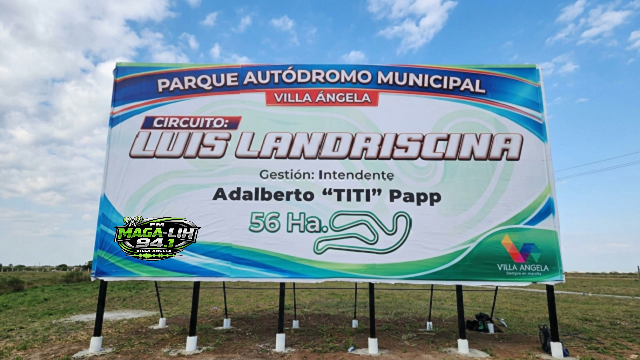 El Municipio avanza con la instalaci&oacute;n del cartel identificatorio del Parque Aut&oacute;dromo "Luis Landriscina"