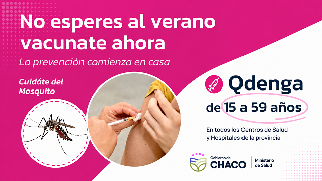 No esperes al verano, Vac&uacute;nate Ahora: Salud refuerza la prevenci&oacute;n del dengue en todo el Chaco  
